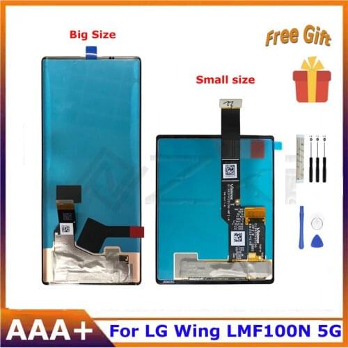 6.8" For LG Wing 5G LCD Display Touch Screen LMF100N Rotating Dual Panel Screen LM100FV Digitizer Assembly Replacement Parts