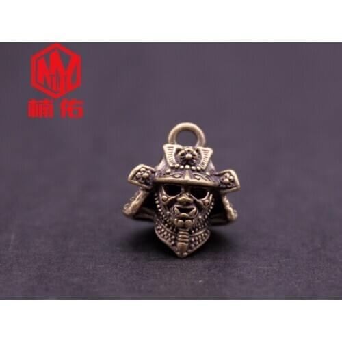 1PCS Brass Spartan Warrior Keychain Motorcyclist Helmet Keychain Pendant EDC Vintage Keychain Jewelry Accessories