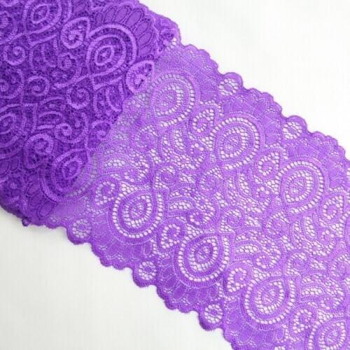 10Yards Elastic Lace Ribbon Handmade 18cm Yellow Purple Red White Lace Trim Patchwork Material DIY Garment Sewing Accessories