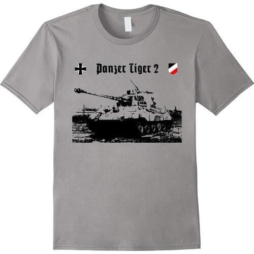 2019 Fashion Short Sleeve Panzer Tiger II german tank T-Shirt custom tees