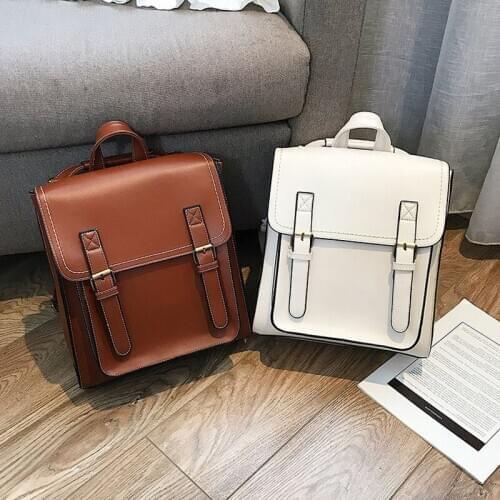 2020 new Backpack Female Pu Leather Bag Womens Backpack Fashion School Bag for Girls High Quality Leisure travel Bag Sac A Dos