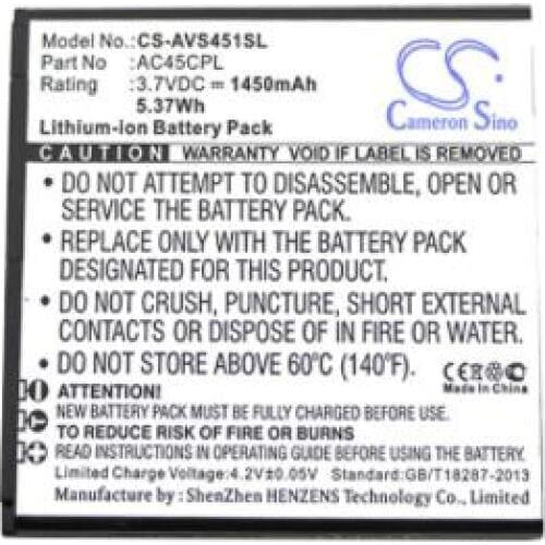 Cameron Sino 1450mAh battery for ARCHOS 45c Platinum 6 AC45CPL AL45CPL for HIGHSCREEN Zera S Mobile, SmartPhone Battery