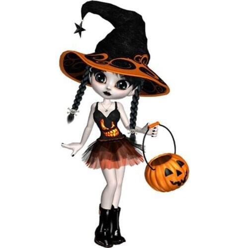 Halloween Witch DIY Diamond Painting "Halloween Girl " Full Diamond Embroidery Cross Stitch Rhinestone Mosaic Painting