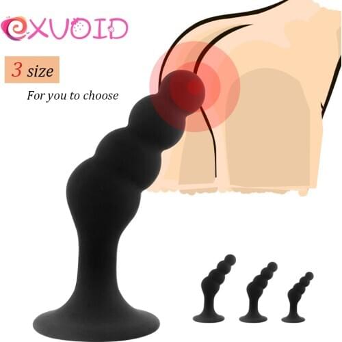 EXVOID Butt Plug for Beginner Anal Plug Sex Toys for Women Men Gay Anal Beads 4 Balls Prostate Massager Silicone Anus Dilator