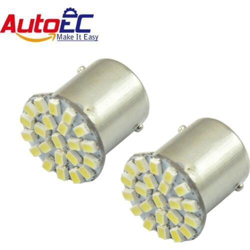 AutoEC 100x 1156 1157 ba15s bay15d 22 SMD 1206 bulb Car Brake Lights lamp bulb DC12V #LF01