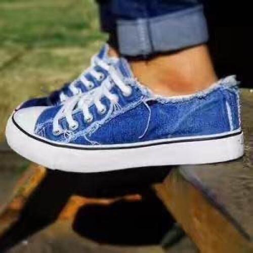 Fashion Women Sneakers Denim Casual Shoes Female Summer Canvas Shoes Trainers Lace Up Ladies Basket Femme Stars Tenis Feminino