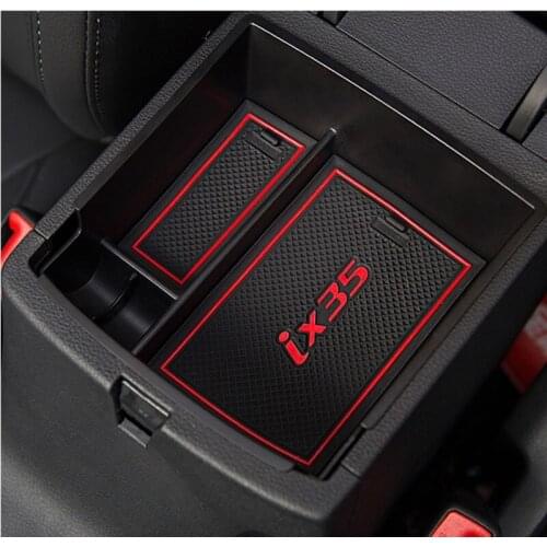 Central storage box armrest box storage box for modern for Hyundai ix35 2018 lock glove box models