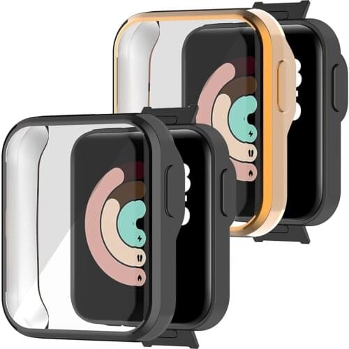 TPU Case for Xiaomi Mi Watch Lite Screen Protective Cover for Redmi Watch Cases Plated Black Rose Gold Accessories