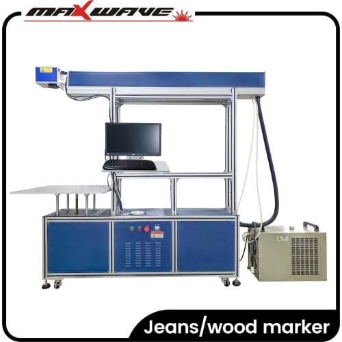 Co2 laser marking machine denim jeans galvo head laser engraving glass tube markers EFR F2 RECI W2 600*600mm 800*800mm