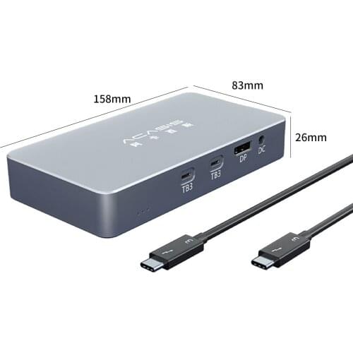 Acasis M.2 2/4-Bay Enclosure Docking Station Type C to USB3.0 TB3 Hard Disk Box External for NVME PCI-E M-Key/B+M Key