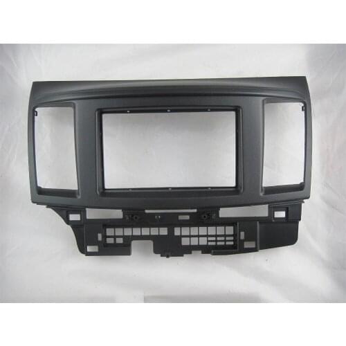 Double Din Fascia for Mitsubishi Lancer X Galant Fortis Ispira Radio DVD Stereo CD Panel Dash Mounting Install Trim Kit Fascia