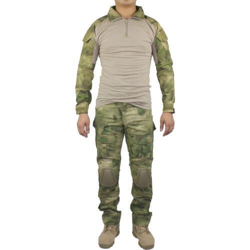 CQC Gen2 Tactical Airsoft Military Army Combat BDU Uniform Shirt & Pants Set Camouflage Outdoor Paintball Hunting A-TACS FG