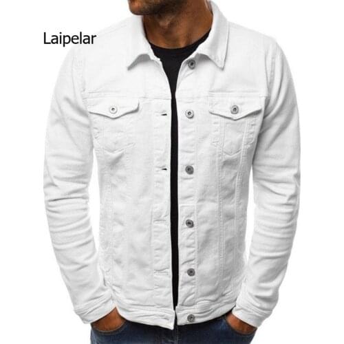 Mens New Solid Color Fashion Cargo Jacket Veste Jean Fille Slim Multi-pocket Button Lapel Jacket Six Kinds of Color