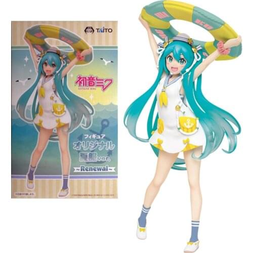 Taito Hatsune Summer Wear Miku Sailor Suit Garage Kit Pvc Assembly Model Western Animiation Action Figure Kids Toys