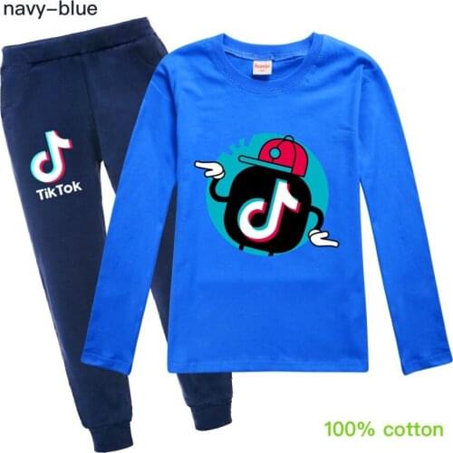 TIK TOK Fashion Casual Wear Boys Sweater Casual Trousers Set Boutique Kids Clothing Toddler Girl Fall Clothes