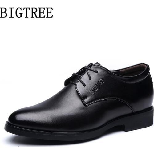 Elevator Shoes For Mens Wedding Shoes Formal Shoes Men Elegant Luxury Dress Leather Shoes Men Office Zapatos Hombre Oxford Buty