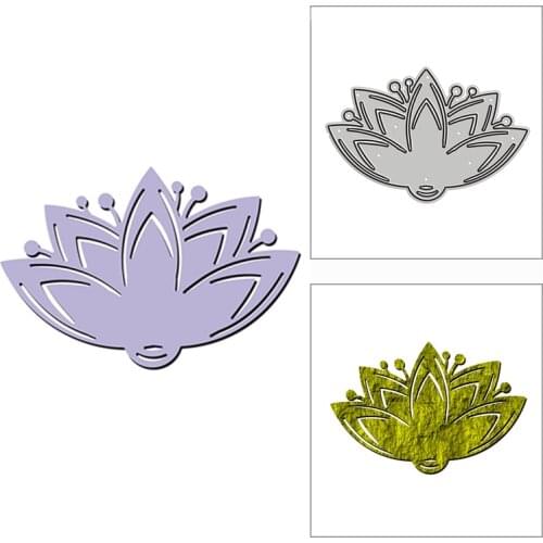 New 2021 Elegant Lotus Flower Plant Metal Cutting Dies for DIY Scrapbooking and Card Making Decorative Embossing Craft No Stamps