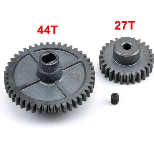 Upgrade Metal 44T Reduction Gear + 27T Motor Gear For Wltoys 144001 1/14 Remote Control RC Car Spare Part Motor Gear