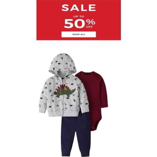 Cartoon dinosaur baby boy clothes long sleeve hooded jacket+romper+pant newborn costume spring autumn outfit infant clothing set