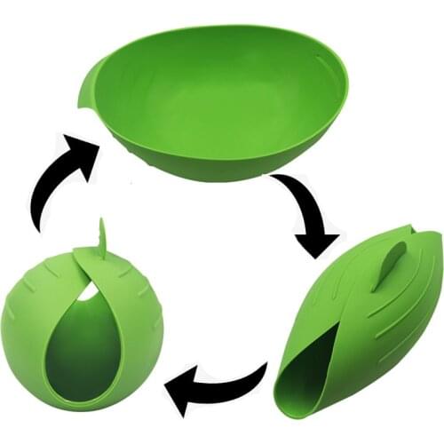 1pc Silicone Steamer Super Soft Foldable Food Grade Silicone Bowls Kitchen Microwave Oven Steamer Creative Steamed Fish Bowl