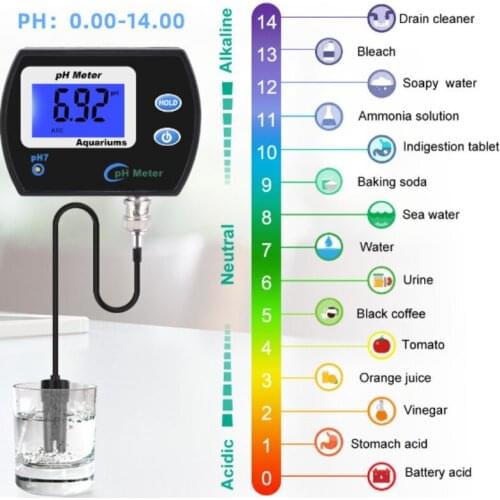 PH meter acidity meter resolution with backlight ph-990 tester Aquarium Automatic Temperature Compensation