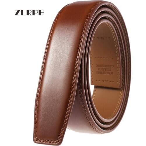 ZLRPH New Male Designer Automatic Buckle Cowhide Leather men belt Famous Brand Belt Luxury belts for men Ceinture Homme