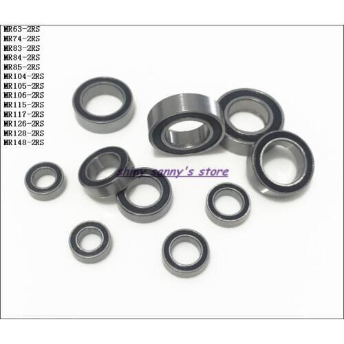 10pcs/Lot MR117-2RS MR126-2RS MR128-2RS MR148-2RS The Rubber Sealing Thin Wall Deep Groove Ball Miniature Bearing Brand New