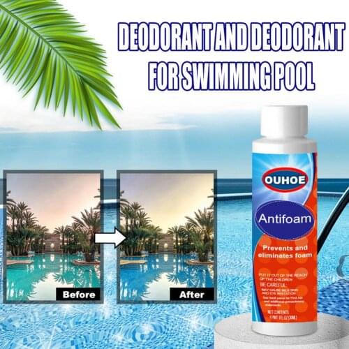 30ml/100ml Swimming Pool Water Treatment Agent Spa Hot Tub Clarifier Pool Surface Oil Stain Remover New Defoaming Spray Purifier