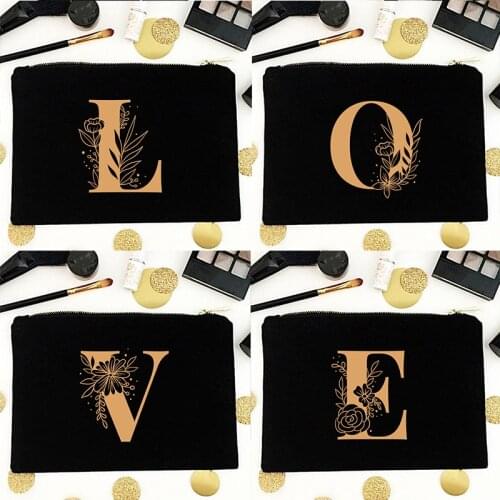 Letter Print Fashion Cute Toiletry Bag Women Lady Travel Makeup Bags Cosmetic Organizer Pouch Lady Clutch Handbags Casual Purse