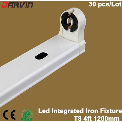 Led Tube Fixture 4ft t8 Fixture 1200mm Led tube Support Bracket T8 Integrated Iron Led Fixture Free Shipping