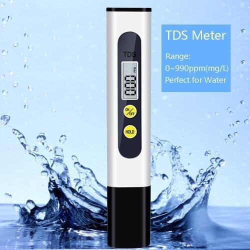 50Pcs/lot Drinking Water Quality Tester Digital TDS Meter Aquarium Pool 0~990 ppm Test Analyser Dissolved Solids TDS Detector