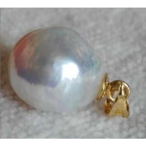 Gorgeous 12mm natural Japanese kasumi white pearl pendant KGP