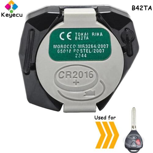 KEYECU Replacement Original Remote Control Board - 3 Buttons 433MHz B42TA - FOB for Toyota Hilux/ 4Runner 2005-2008/ 2003-2009