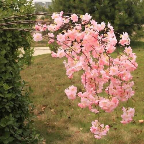 1 Meter Long Fake Cherry Blossom Flower Branch Sakura Tree Stem for Event Wedding Tree decor wedding decoration Flower Bouquet
