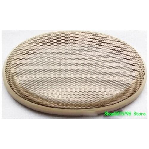 1pcs 6*9 "inch Beige Car speaker grilles audio protection decorative circle net
