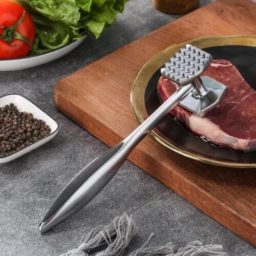 1PC Kitchen Zinc Alloy Loose Tenderizers Meat Hammer Two Sides Pounders Knock-sided For Steak Pork Kitchen Tools High Quality