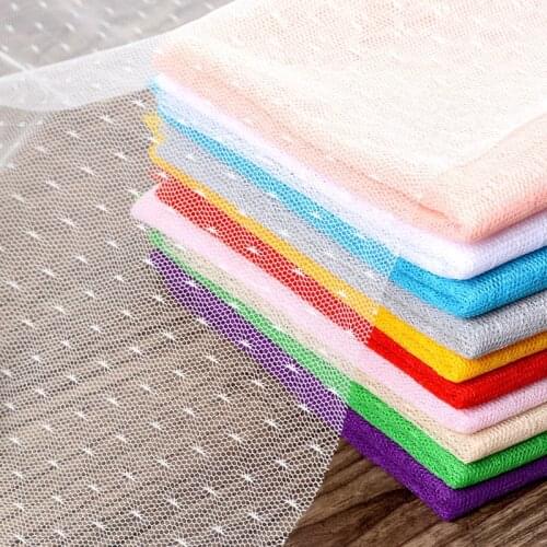100x150cm Mesh Lace Fabric Jacquard Mesh Fabric Wedding Decoration Fabric For Sewing Tulle Dress
