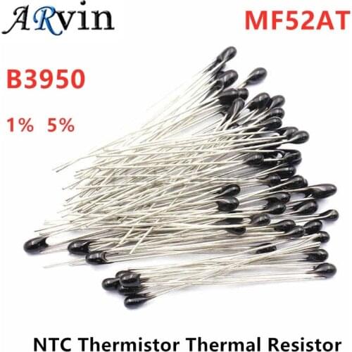 50Pcs MF52AT MF52 B 3950 NTC Thermistor Thermal Resistor 1％ 5% 1K 2.7K 3K 4.7K 5K 10K 20K 47K 50K 100K 200K 500K