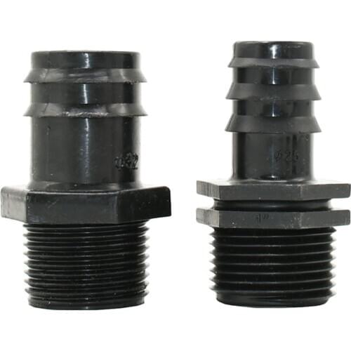 35Pcs 1Inch Male To 25MM 1inch Hose Barb Connector Water Pipe External Thread Pipe Joint