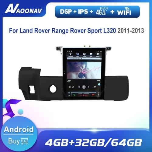 10.4”Car Radio Tesla Vertical Screen GPS Navigation For Land Rover Range Rover Sport L320 2011 2012 2013 Auto Multimedia Player