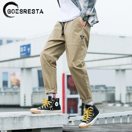 Cotton Cargo Pants Men 2021 Summer Hip Hop Jogger Sweatpants Casual Harem Trousers Men Japanese Streetwear Fashion Mens Pants
