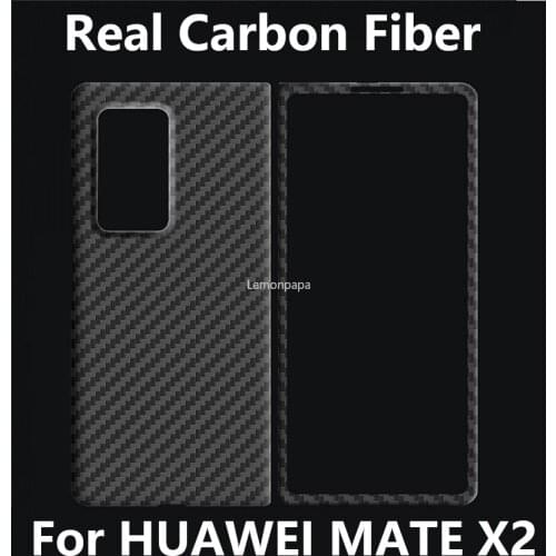 Real Carbon Fiber Case for Huawei Mate X2 5G Aramid Fiber Phone Cover Ultra-thin Shockproof Business Shell for Mate X2 Case