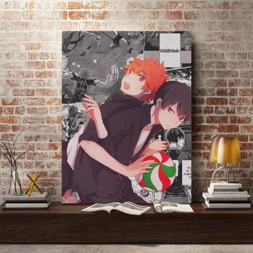 Hinata and Kageyama Haikyuu Anime Canvas Home Decor Painting Wall Art Manga Decoration Prints Dorm Living Room Bedroom Poster