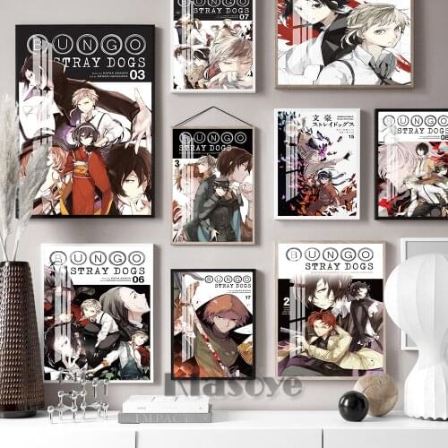 Bungo Stray Dogs Hot Japanese Anime Wall Art Prints Poster Manga Character Canvas Painting Fans Collection Gift Otaku Home Decor