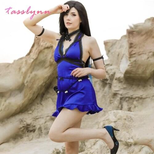 Game Final Fantasy VII Remake Tifa Lockhart Cosplay Costume Sexy Dress Women Geek Girls Halloween Costumes Carnival Outfit