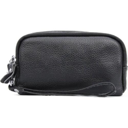Hot Selling Long Women Leather Wallet 3 Layers Zipper Wristlet Bag Large Capacity Coin Purse Mobile Phone Bag