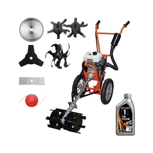 Hand-push Four-stroke 140FA Multi-function Lawn Mower Agricultural Orchard weeding Mowing Loose soil machine 1.0KW 6500r/m 0.65L