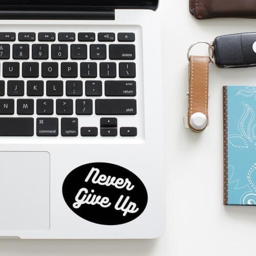 "Never Give Up" Inspired Quote Laptop Decal Trackpad Sticker for Macbook Pro Air Retina 11" 12" 13 15 Mac Notebook Touchpad Skin