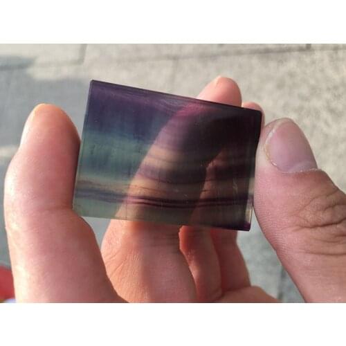 Natural seven-color fluorite clips hand-made, pendulum pieces, wind bell pieces, pendant household decorations