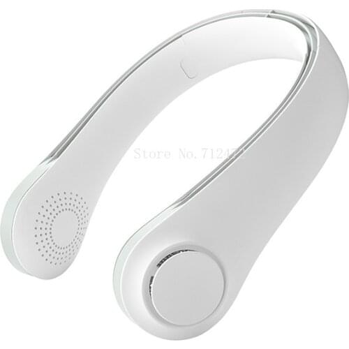 New Leafless Hanging Neck Fan USB Charging Handheld Portable Cooling cooler Bladeless Neck Fan 3 Wind Speeds Silent